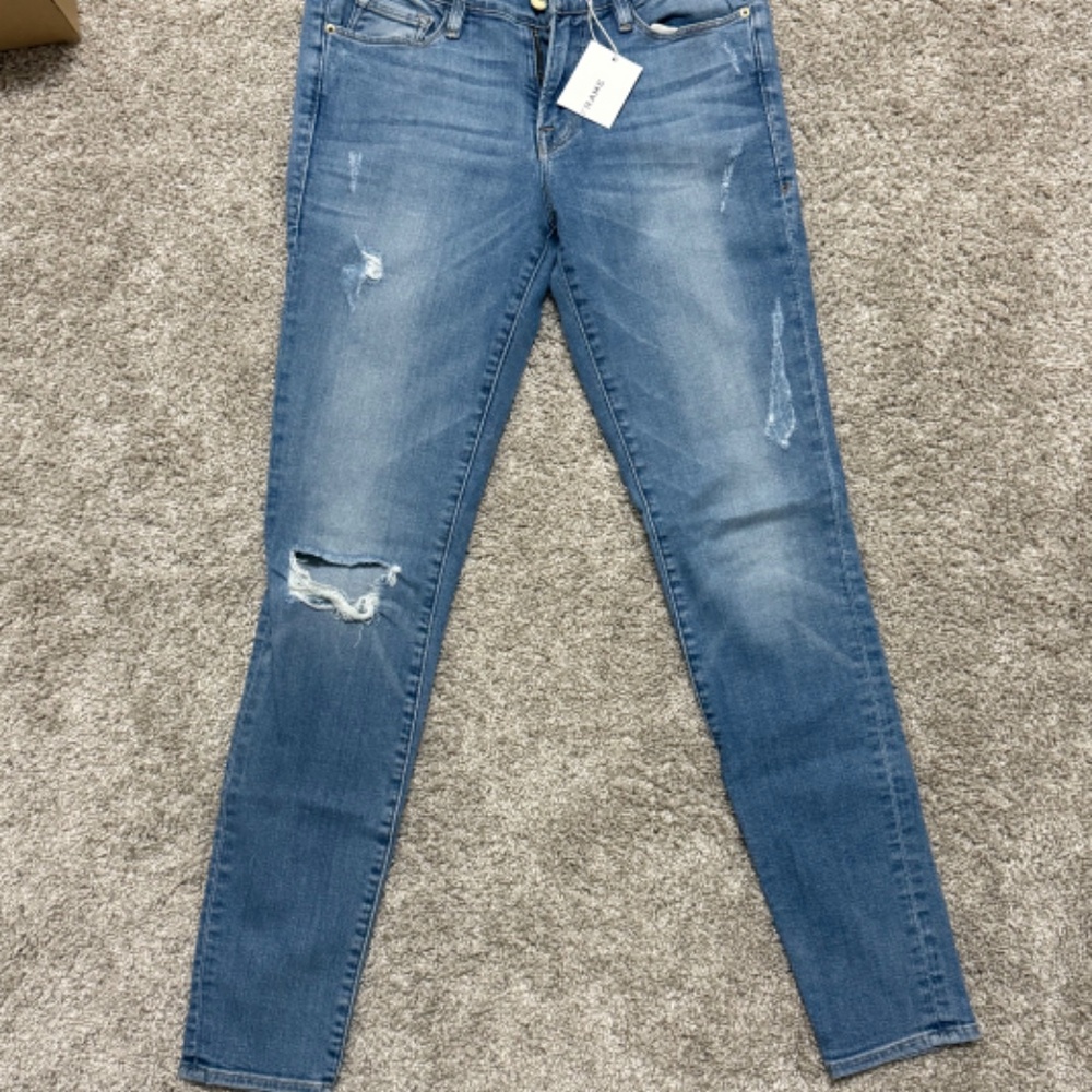 Frame - Le High Skinny Raw Edge Size 28 NWT!